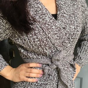 BCBGMaxAzria Brown Wrap Cardigan